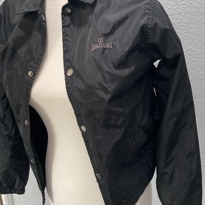Kids Spalding black jacket fleece inside